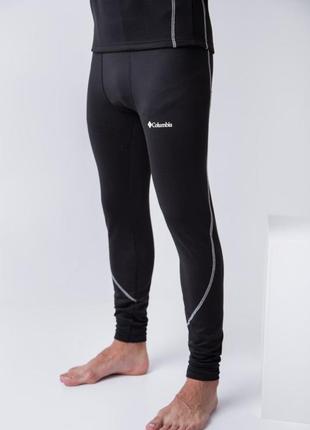 Термокомплект білизни кофта  штани columbia в чорному кольорі чоловіча3 фото