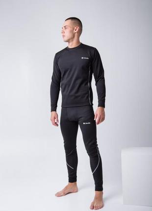 Термокомплект білизни кофта  штани columbia в чорному кольорі чоловіча2 фото