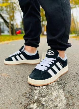 Кросівки adidas campus black, white, 36-41, жіночі кросівки, взуття