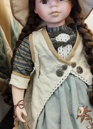 Шикарна, велика, краритетна лялька з косичками. германія. зріст — 68 см. в ідеальному стані!!!7 фото
