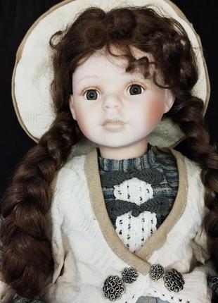 Шикарна, велика, краритетна лялька з косичками. германія. зріст — 68 см. в ідеальному стані!!!9 фото