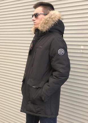 Теплая зимняя куртка парка м-4хл canadian плащевка стёганая3 фото