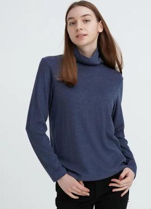 Uniqlo heattech флисовая водолазка с длинными рукавами, размер м