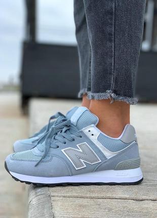 New balance 574 white 🔺 женские кроссовки3 фото