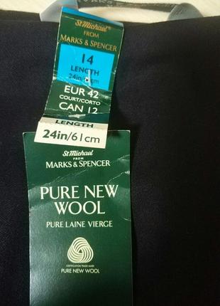 Вінтажна спідниця вовна pure new wool pura lana vergine, st michael marks&spencer5 фото