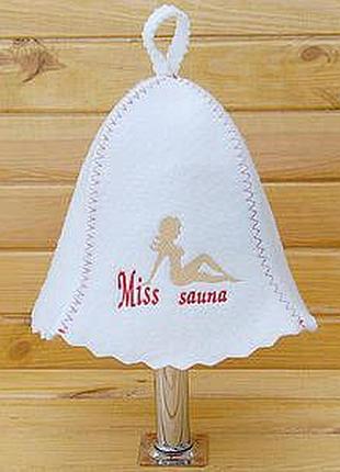 Войлочна банна шапка/капелюх/панама для лазні/сауни/спа геотекстиль богиня