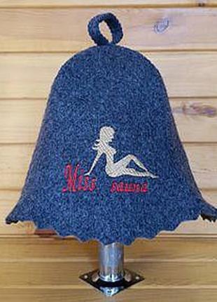 Войлочна банна шапка/капелюх/панама для лазні/сауни/спа геотекстиль богиня