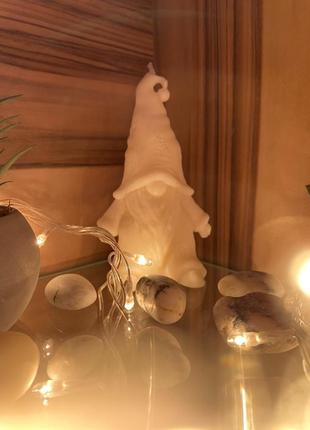 Ароматические свечи натуральные соевые гном рождественские1 фото