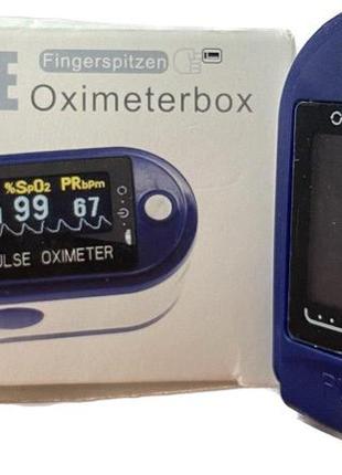 Пульсоксиметр на палец oximeter три датчика синий