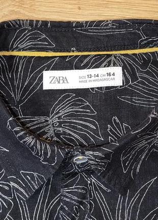 Тоненькая хлопковая летняя рубашка zara на мальчика5 фото