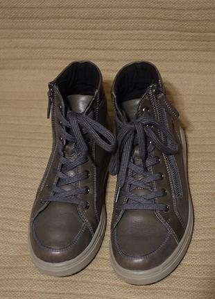 Замечательные утепленные кожаные сникерсы цвета хаки hotter rapid ii womens англия 39...