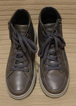 Замечательные утепленные кожаные сникерсы цвета хаки hotter rapid ii womens англия 39...