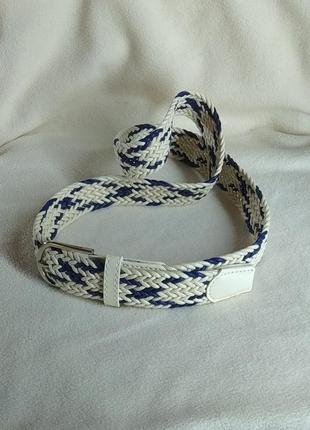 Плетений ремінь 110 см текстильний2 фото