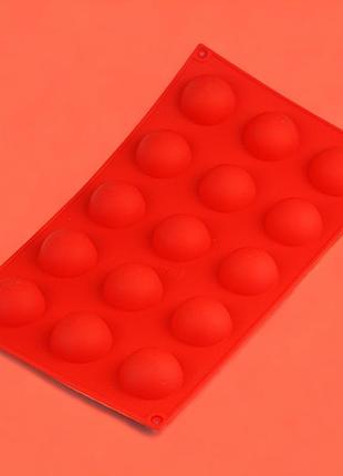 Силіконова форма для випікання напівсфери на 15 шт діаметр 4 см (29.5х17 см)
