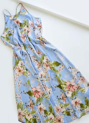 Летнее вискозное платье в цветы1 фото
