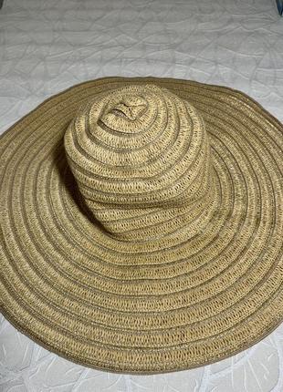 Соломʼяна шляпка шляпа капелюх канотье літня панама4 фото
