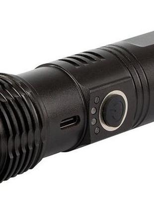 Ліхтарик ручний компактний портативний для туризму та кемпінгу coba cb-t300 l-117 чорний va-33
