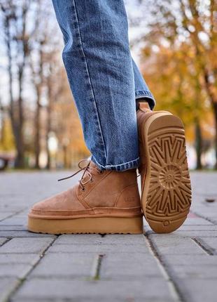 Угги, женские на высокой платформе со шнурками. ugg4 фото