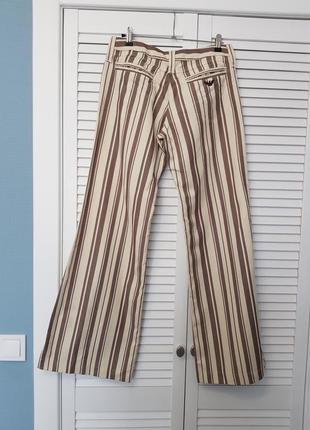 Стильные брендовые брюки палаццо в полоску armani jeans5 фото