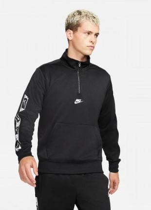 Кофта nike мужская  m nsw repeat pk hz top dm4674-010 классная стильная спортивная оригинал бренд1 фото