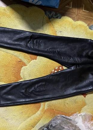 Лосины кожзам на меху