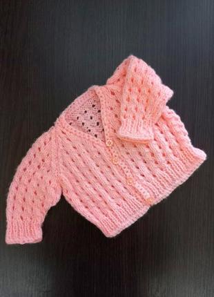 Детский розовый свитер (для малышей)
