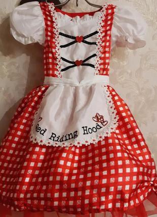 Карнавальний новорічний костюм червона шапочка