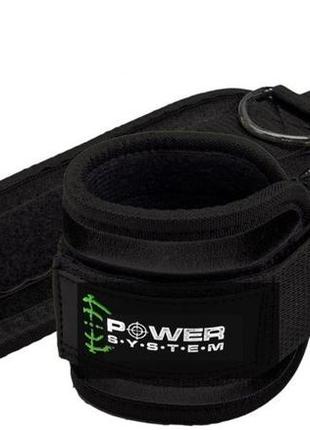 Манжеты на лодыжку для махов ногами спортивные тренировочные power system ps-3460 ankle strap черный ku-22