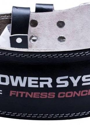 Пояс для тяжелой атлетики тренировочный атлетический кожаный power system ps-3100 power xxl черный ku-222 фото