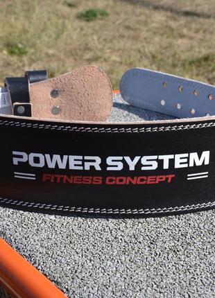 Пояс для тяжелой атлетики тренировочный атлетический кожаный power system ps-3100 power xxl черный ku-228 фото