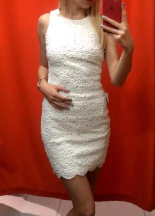 Сукня біле сукня з мережива, guess
