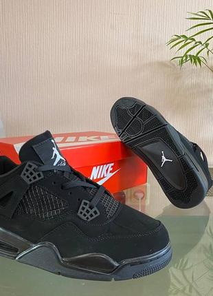 Nike air jordan 4 retro (чорні)