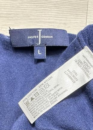 Стильный фирменный базовый мужской синий джемпер jasper conran7 фото
