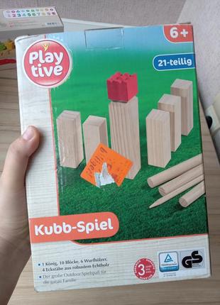 Дерев'яна гра куббе kubb від playtive2 фото