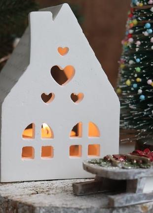 Домик, будиночок, свічник, подсвечник