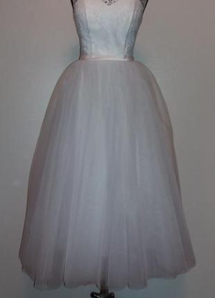 Свадебное платье миди "энни"1 фото