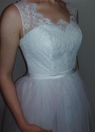 Свадебное платье миди "энни"4 фото