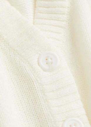 Молочный вязаный кардиган2 фото