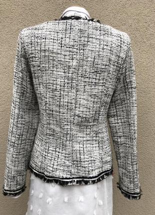 Стильный,твид жакет,пиджак, серебристый перелив,окантовка пайетки,италия,стиль шанель10 фото