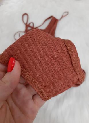 Боди в рубчик с красивой спинкой topshop