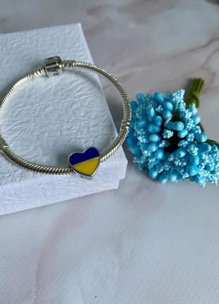 Шарм «україна» срібло намистина для браслета