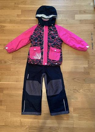 Зимний яркий термо комбинезон с курткой icepeak на 4-5 лет