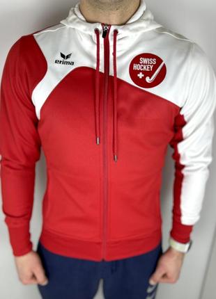 Erima swiss hokey кофта s размер новая спортивная красная оригинал