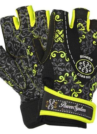 Перчатки для фитнеса женские спортивные атлетические тренировочные power system ps-2910 m желтый va-33