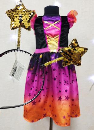 Хеллоуин плаття відьмочки, чарівниці волшебницы   ведьмочки зірочка зурка зіронька новорічне2 фото