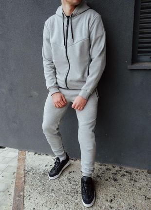 Спортивний костюм staff ni gray melange fleece