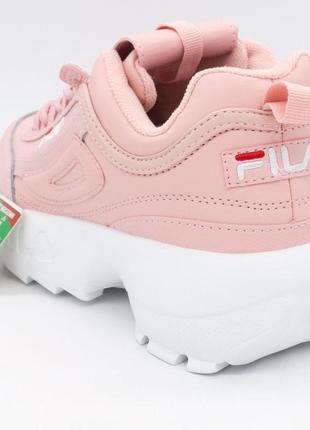 Женские розовые кроссовки fila disruptor 2 39. размеры в наличии: 39, 40.3 фото