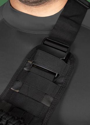 Сумка тактическая однолямочная нагрудная износостойкая для силовых структур adapt...