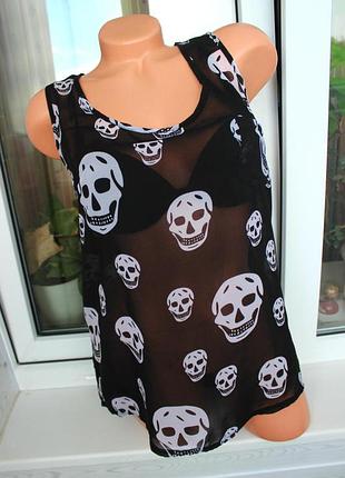 Шифоновая блуза эска,с карманчиком