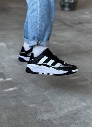 Кросівки adidas niteball black white6 фото